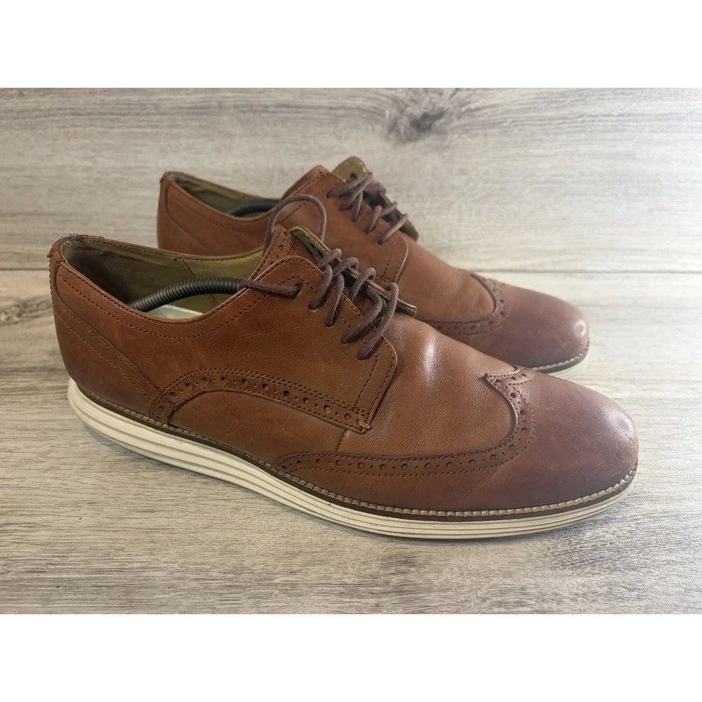 Cole Haan Originalgrand Wingtip Oxford Dress Shoes Men's Size 12 Brown C26471